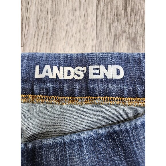 Lands End Jeans Womens 12 Blue Straight Leg Classic Fit Stretch Denim Pants - Picture 4 of 12